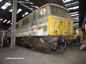86101 undergoing restoration at Barrow Hill