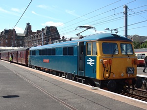 87002 at Ayr on the 'Electric Scot' railtour