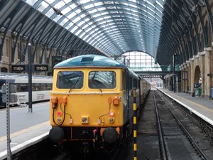 87002 at London King's Cross on a GBRf private charter